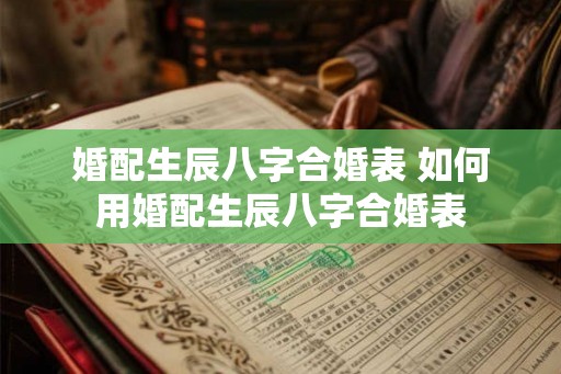 婚配生辰八字合婚表 如何用婚配生辰八字合婚表