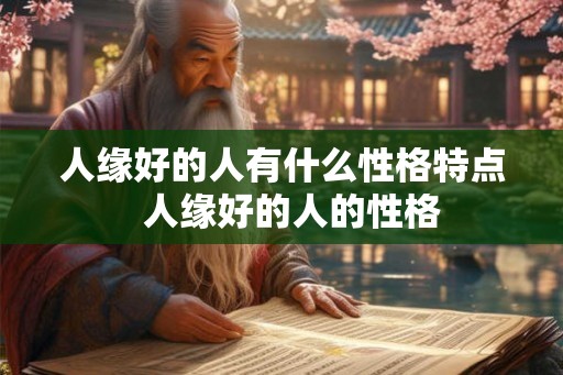 人缘好的人有什么性格特点  人缘好的人的性格