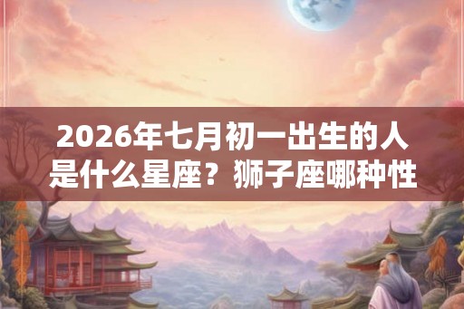 2026年七月初一出生的人是什么星座？狮子座哪种性格