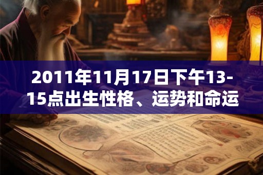 2011年11月17日下午13-15点出生性格、运势和命运