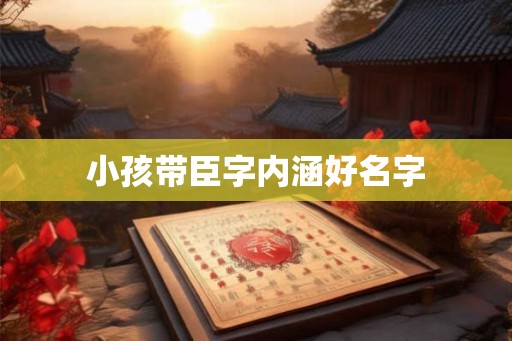 小孩带臣字内涵好名字 小孩带臣字内涵好名字