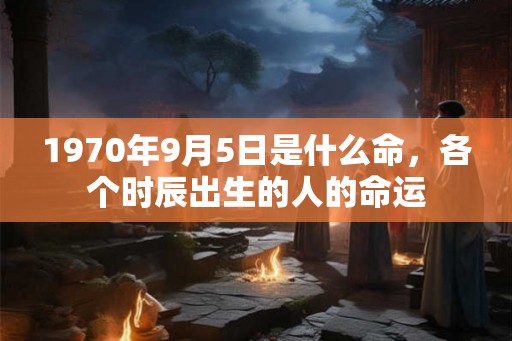1970年9月5日是什么命，各个时辰出生的人的命运