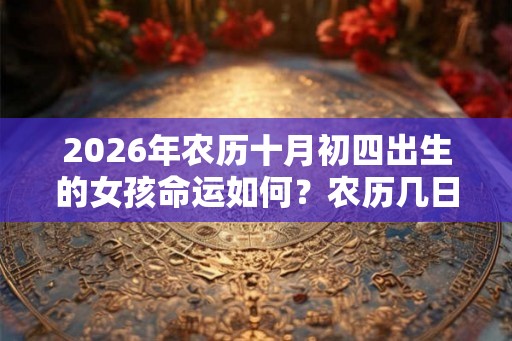 2026年农历十月初四出生的女孩命运如何？农历几日出生最好？