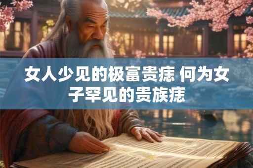 女人少见的极富贵痣 何为女子罕见的贵族痣
