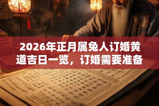 2026年正月属兔人订婚黄道吉日一览,订婚需要准备什么? 2026年正月属兔人订婚黄道吉日一览,订婚需要准备什么?
