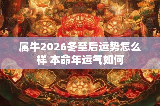 属牛2026冬至后运势怎么样 本命年运气如何 属牛2026冬至后运势怎么样 本命年运气如何