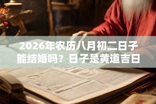 2026年农历八月初二日子能结婚吗？日子是黄道吉日吗？
