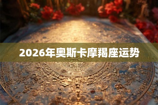 2026年奥斯卡摩羯座运势