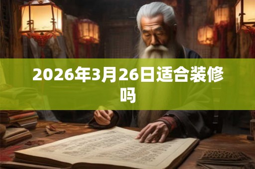 2026年3月26日适合装修吗