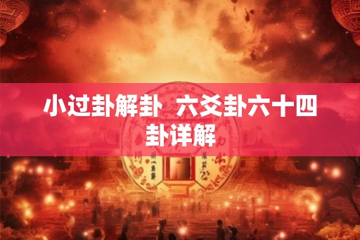 小过卦解卦  六爻卦六十四卦详解