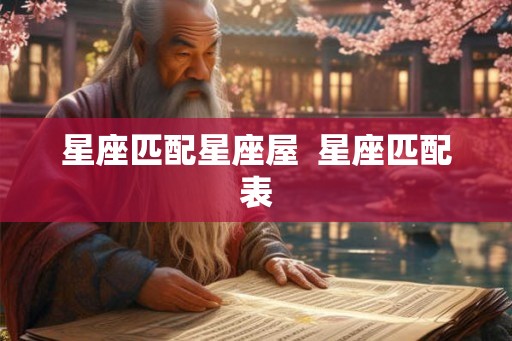 星座匹配星座屋  星座匹配表