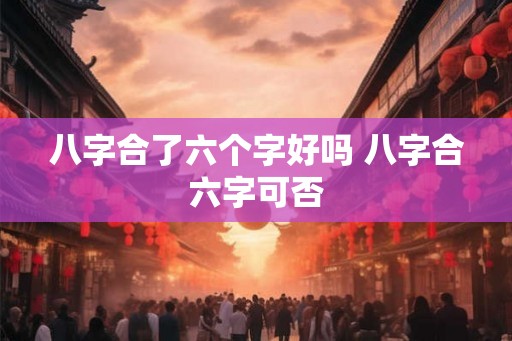八字合了六个字好吗 八字合六字可否