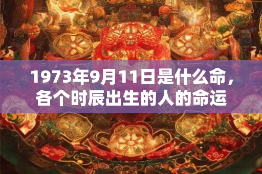 1973年9月11日是什么命，各个时辰出生的人的命运