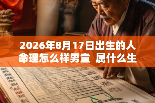 2026年8月17日出生的人命理怎么样男童  属什么生肖