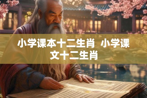小学课本十二生肖  小学课文十二生肖