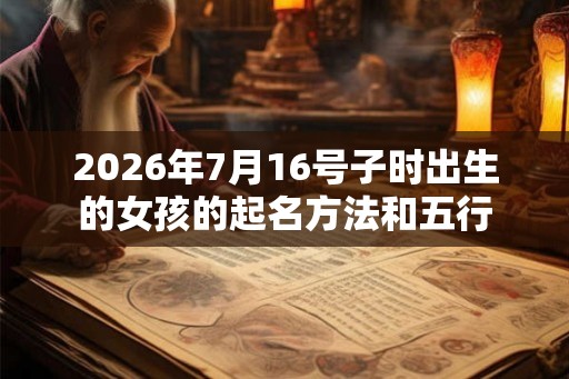 2026年7月16号子时出生的女孩的起名方法和五行 2026年7月16号子时出生的女孩的起名方法和五行