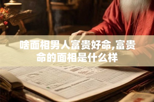 啥面相男人富贵好命,富贵命的面相是什么样