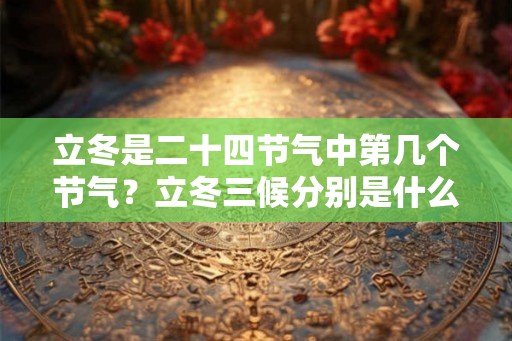 立冬是二十四节气中第几个节气？立冬三候分别是什么？