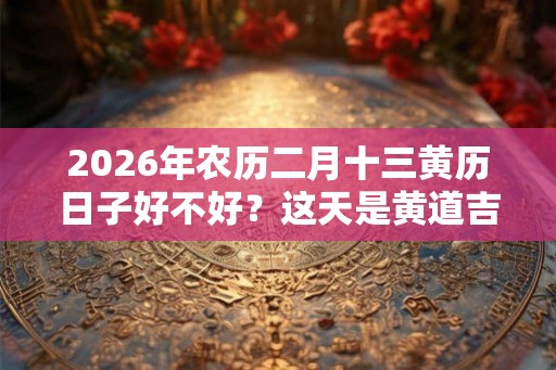 2026年农历二月十三黄历日子好不好？这天是黄道吉日吗？