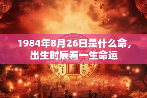 1984年8月26日是什么命,出生时辰看一生命运 1984年8月26日是什么命,出生时辰看一生命运