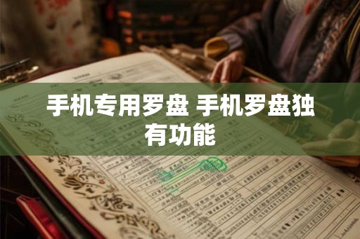 手机专用罗盘 手机罗盘独有功能