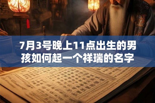 7月3号晚上11点出生的男孩如何起一个祥瑞的名字