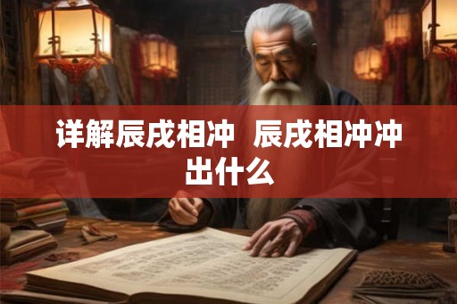 详解辰戌相冲  辰戌相冲冲出什么