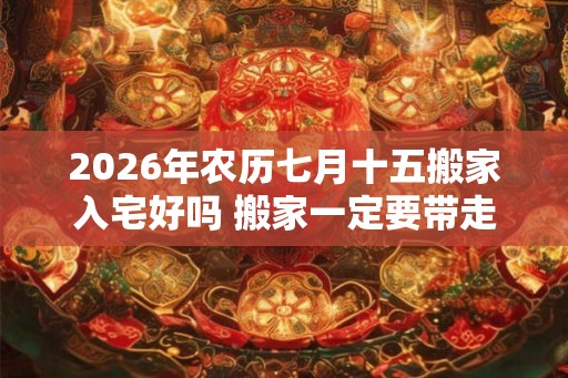 2026年农历七月十五搬家入宅好吗 搬家一定要带走的东西