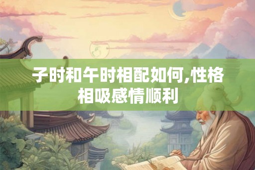 子时和午时相配如何,性格相吸感情顺利