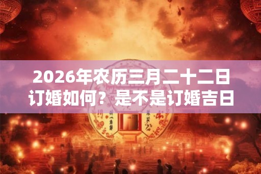 2026年农历三月二十二日订婚如何？是不是订婚吉日？