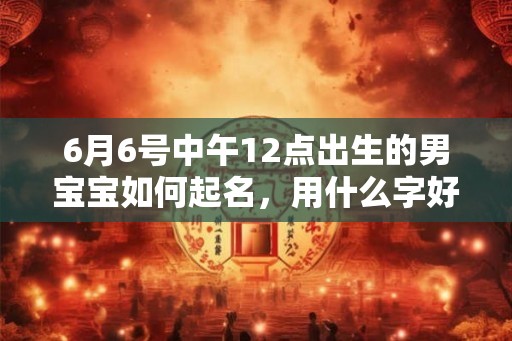 6月6号中午12点出生的男宝宝如何起名,用什么字好 6月6号中午12点出生的男宝宝如何起名,用什么字好