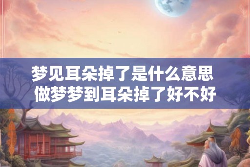 梦见耳朵掉了是什么意思 做梦梦到耳朵掉了好不好