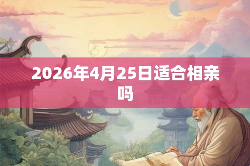 2026年4月25日适合相亲吗 2026年4月25日适合相亲吗