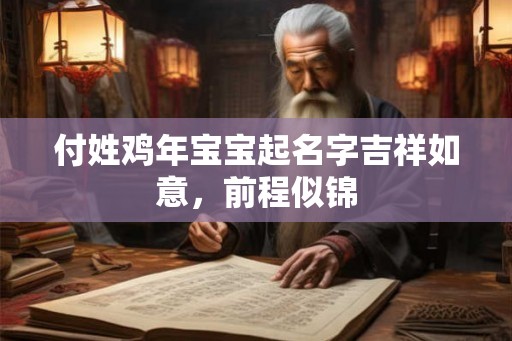 付姓鸡年宝宝起名字吉祥如意,前程似锦 付姓鸡年宝宝起名字吉祥如意,前程似锦