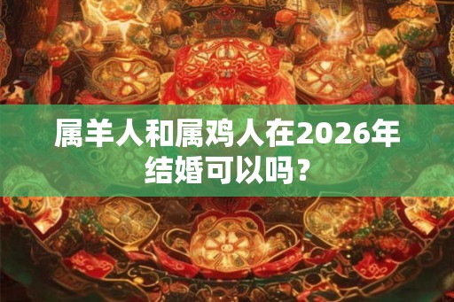 属羊人和属鸡人在2026年结婚可以吗？