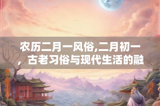 农历二月一风俗,二月初一,古老习俗与现代生活的融合 农历二月一风俗,二月初一,古老习俗与现代生活的融合