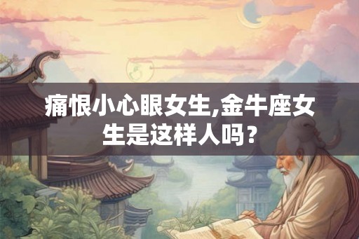 痛恨小心眼女生,金牛座女生是这样人吗？