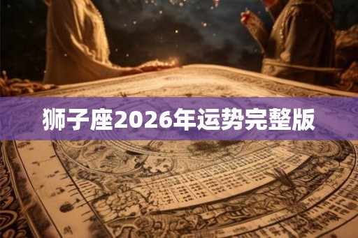 狮子座2026年运势完整版