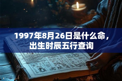 1997年8月26日是什么命，出生时辰五行查询