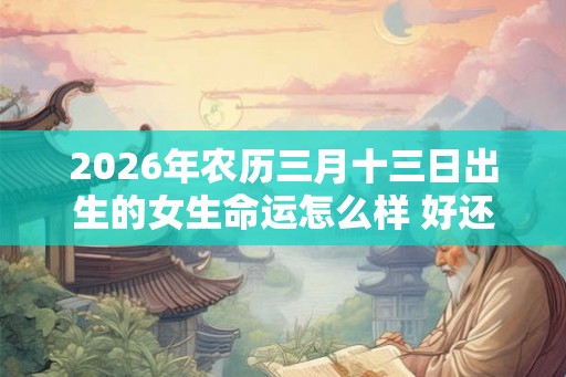 2026年农历三月十三日出生的女生命运怎么样 好还是不好 2026年农历三月十三日出生的女生命运怎么样 好还是不好