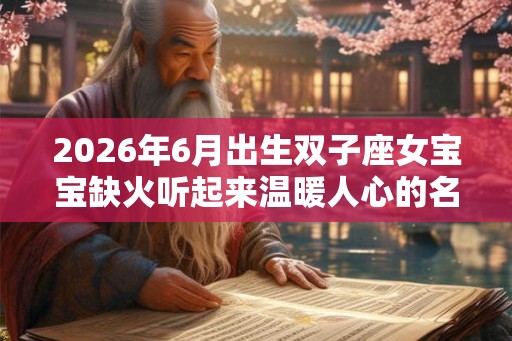 2026年6月出生双子座女宝宝缺火听起来温暖人心的名字！