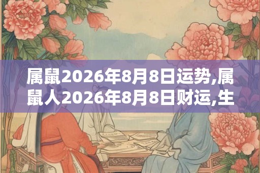 属鼠2026年8月8日运势,属鼠人2026年8月8日财运,生肖鼠2026年8月8日运势 属鼠2026年8月8日运势,属鼠人2026年8月8日财运,生肖鼠2026年8月8日运势