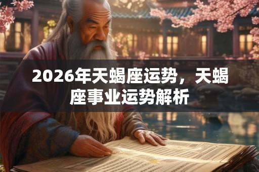 2026年天蝎座运势,天蝎座事业运势解析 2026年天蝎座运势,天蝎座事业运势解析