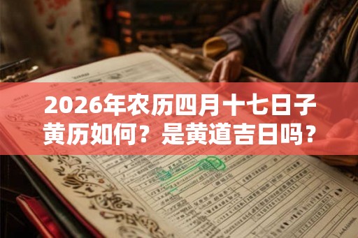 2026年农历四月十七日子黄历如何？是黄道吉日吗？