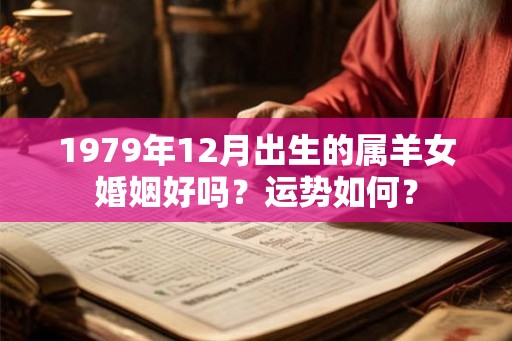1979年12月出生的属羊女婚姻好吗？运势如何？