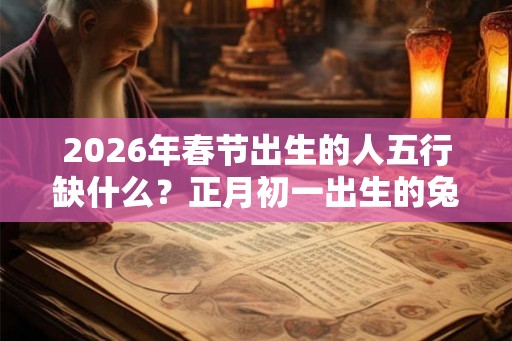 2026年春节出生的人五行缺什么？正月初一出生的兔宝宝好吗？
