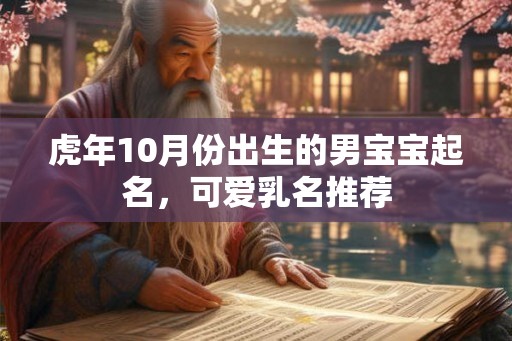 虎年10月份出生的男宝宝起名，可爱乳名推荐