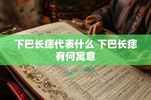 下巴长痣代表什么 下巴长痣有何寓意