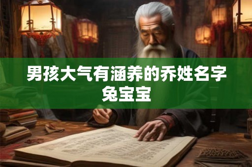 男孩大气有涵养的乔姓名字兔宝宝