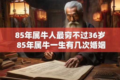 85年属牛人最穷不过36岁 85年属牛一生有几次婚姻